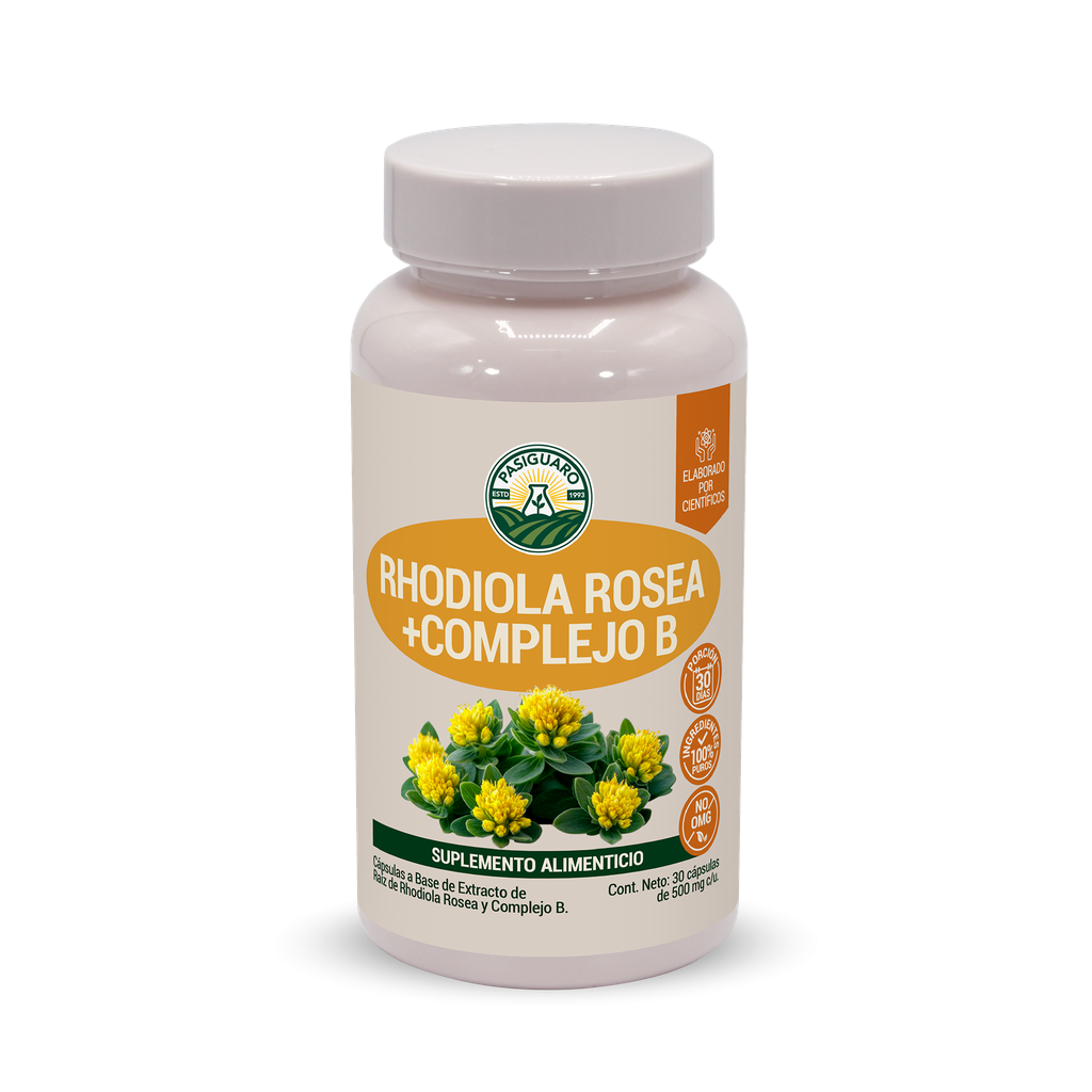 [15-086] Rhodiola Rosea + Complejo B 30 Cápsulas 500 mg